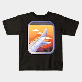 Aeroplane window view Kids T-Shirt